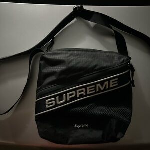Supreme Logo Black crossbody bag